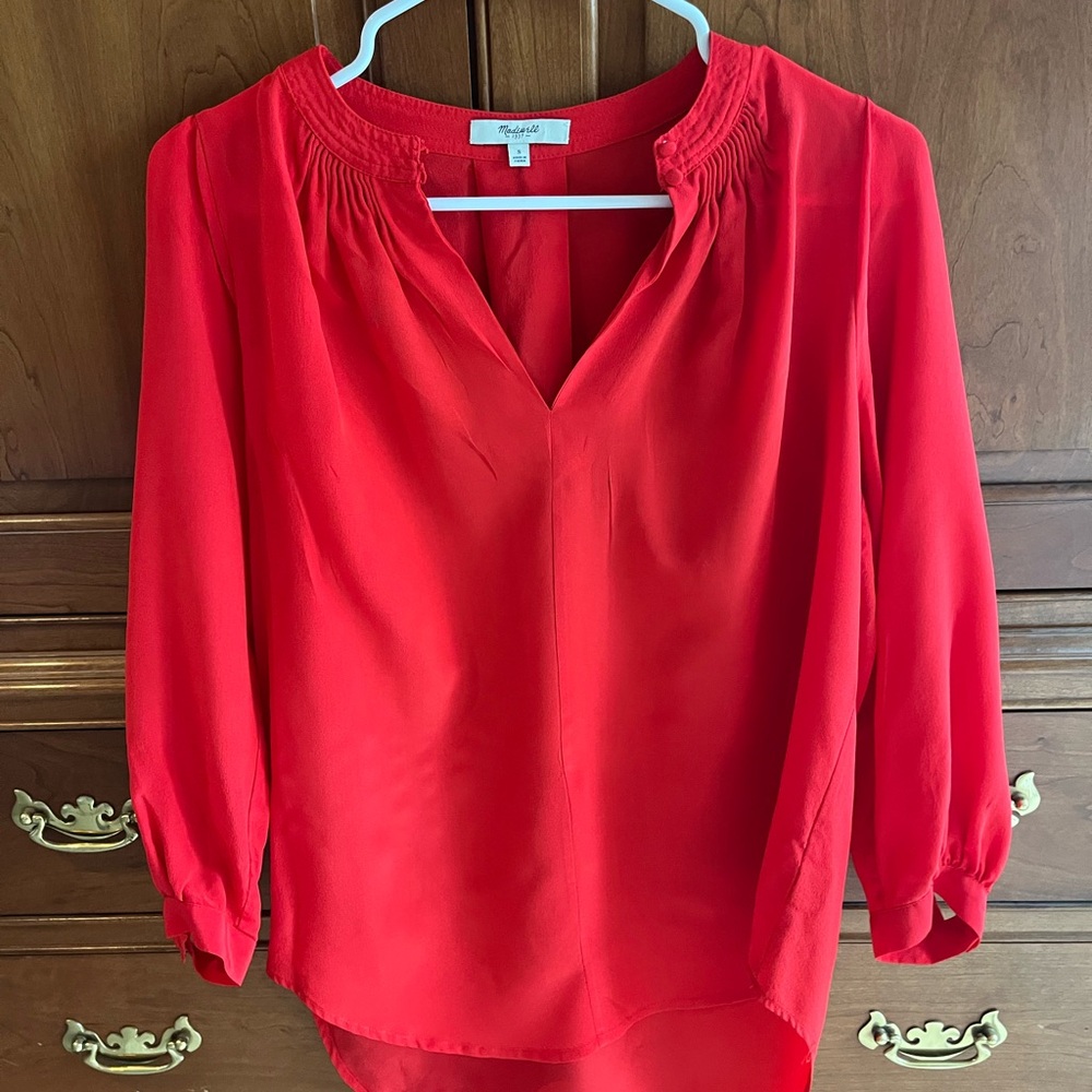 Madewell Red Blouse